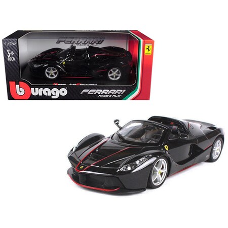 Bburago B  Ferrari LaFerrari F70 Aperta 1 by 24 Diecast Model Car; Black 26022BK